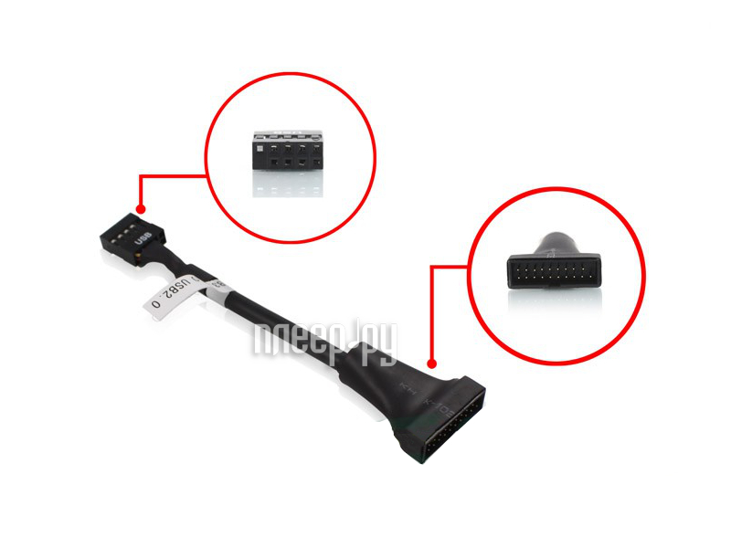  Greenconnect 8 pin USB 2.0 / 19 pin USB 3.0 0.15m GC-U2U3  541 