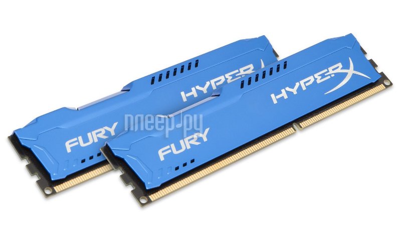   Kingston HyperX Fury Blue DDR3 DIMM 1600MHz PC3-12800 CL10 - 8Gb KIT (2x4Gb) HX316C10FK2 / 8 
