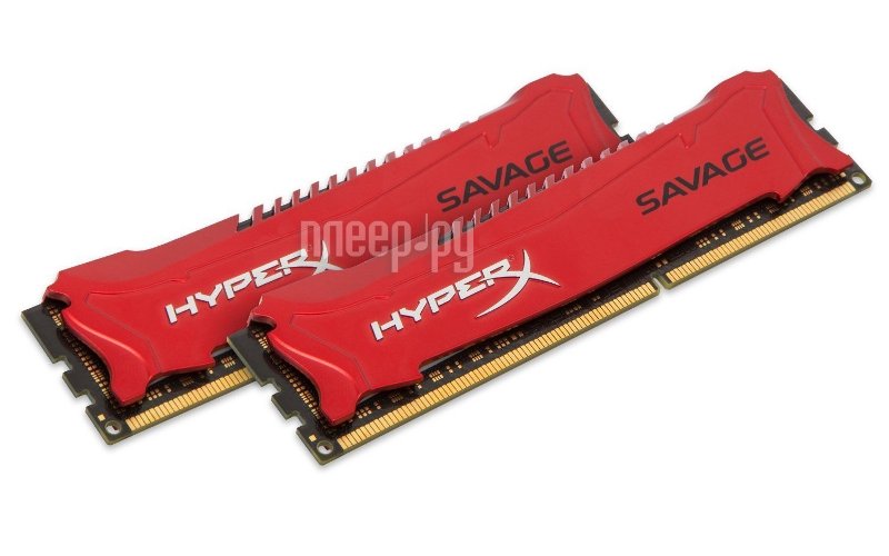   Kingston HyperX Savage DDR3 DIMM 1600MHz PC3-12800 CL9 - 16Gb KIT (2x8Gb) HX316C9SRK2 / 16  8165 