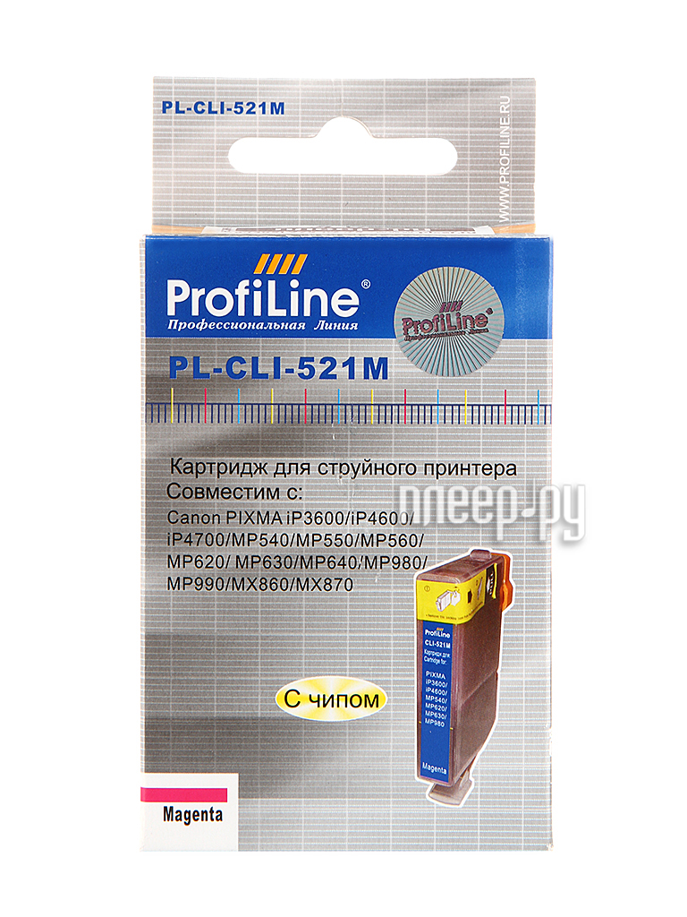  ProfiLine PL-CLI-521M  Canon Pixma IP3600 / IP4600 / MP540 / MP550 / MP620 / MP630 / MP980    78 