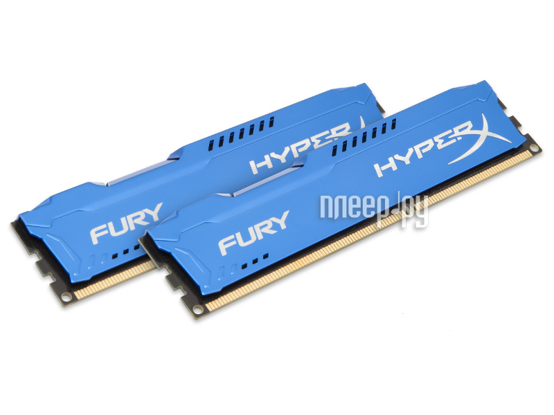   Kingston HyperX Fury Blue Series PC3-15000 DIMM DDR3 1866MHz CL10 - 8Gb KIT (2x4Gb) HX318C10FK2 / 8  3912 