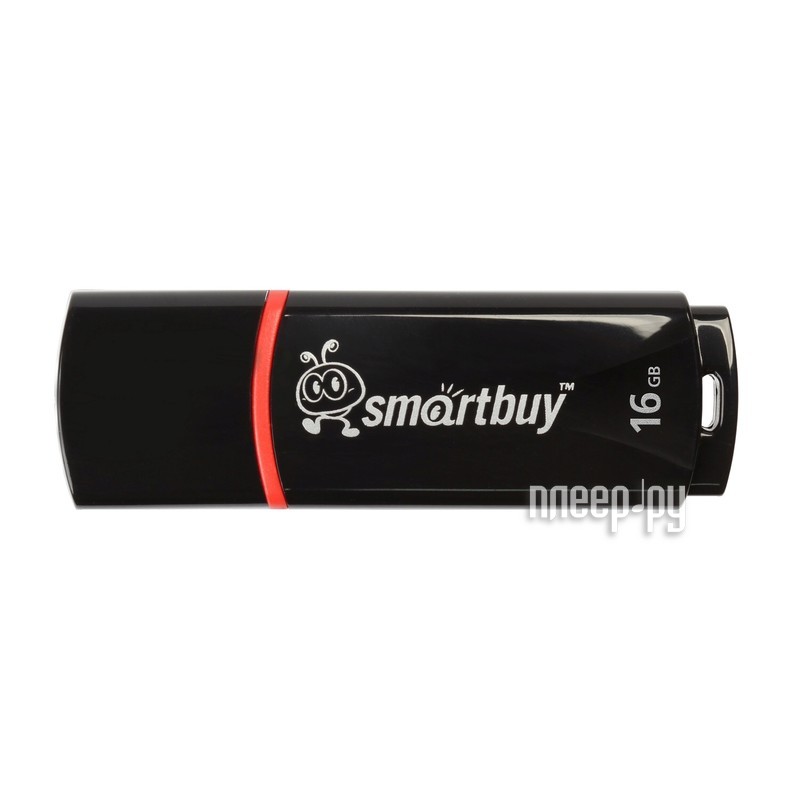 USB Flash Drive 16Gb - Smartbuy Crown Black SB16GBCRW-K 