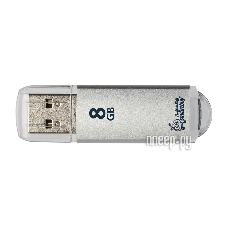 USB Flash Drive 8Gb - Smartbuy V-Cut Silver SB8GBVC-S 