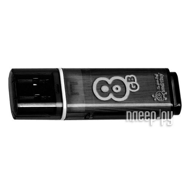 USB Flash Drive 8Gb - Smartbuy Glossy Black SB8GBGS-K