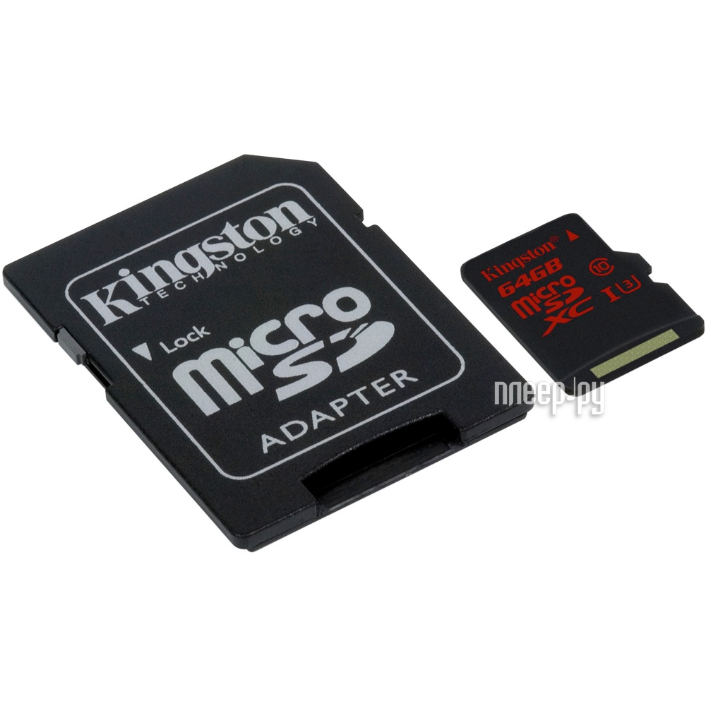   64Gb - Kingston - Micro Secure Digital XC UHS-I Class 10 SDCA3 / 64GB  3218 