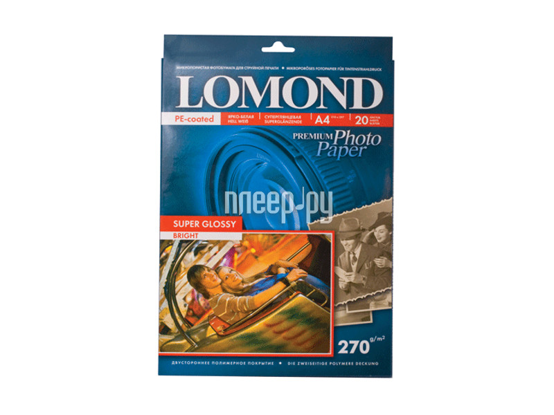 Lomond 1106100  270g / m2 A4 Super Glossy  20  