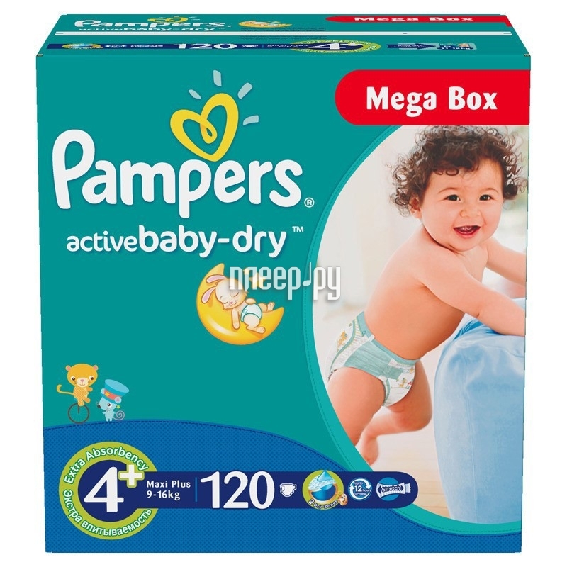  Pampers Active Baby-Dry Maxi Plus 9-16 120 4015400264972 