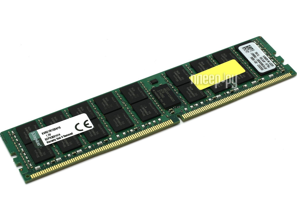   Kingston DDR4 DIMM 2133MHz ECC PC4-17000 CL15 - 16Gb KVR21R15D4 / 16  10879 