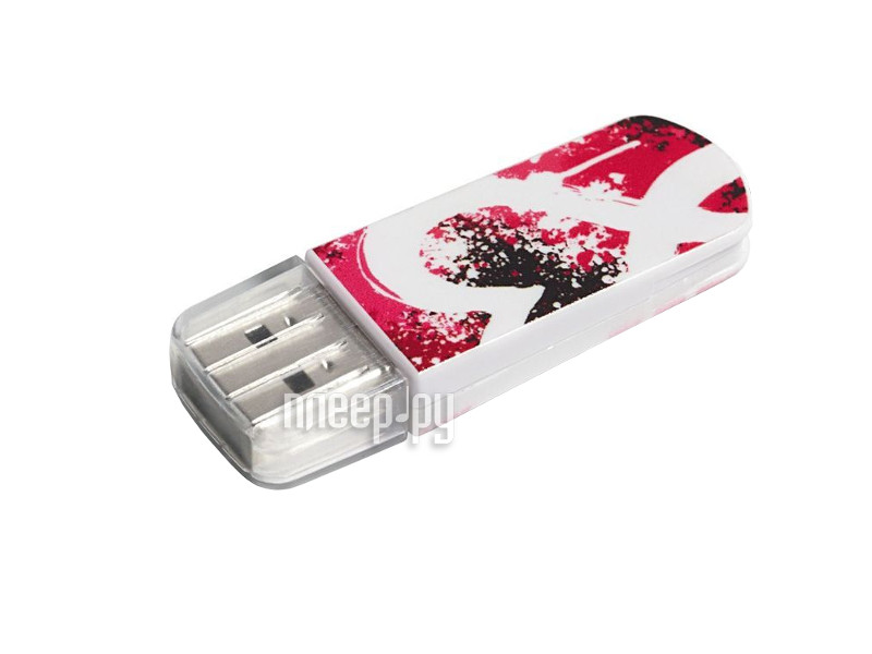 USB Flash Drive 8Gb - Verbatim Mini Graffiti Edition USB 2.0 Red 98165