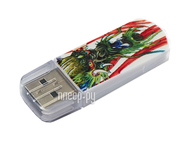 USB Flash Drive 8Gb - Verbatim Mini Tattoo Edition USB 2.0 Dragon 49884  315 