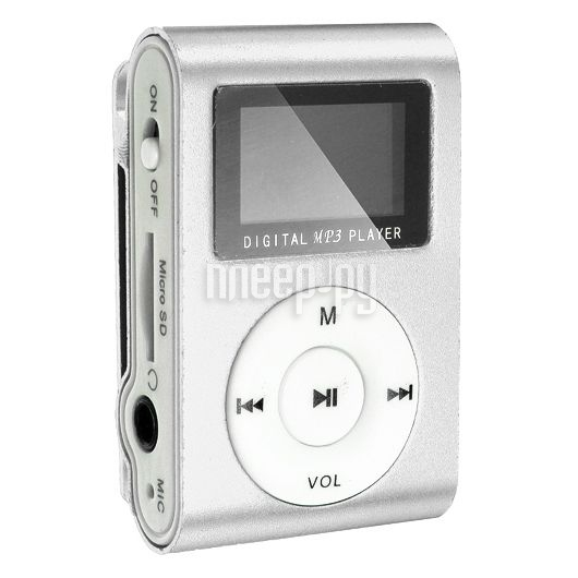  Perfeo VI-M001-Display Music Clip Titanium Silver