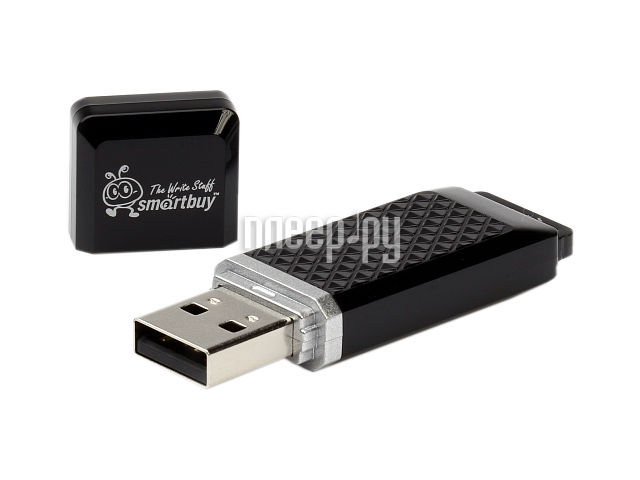 USB Flash Drive 16Gb - SmartBuy Quartz Series Black SB16GBQZ-K 