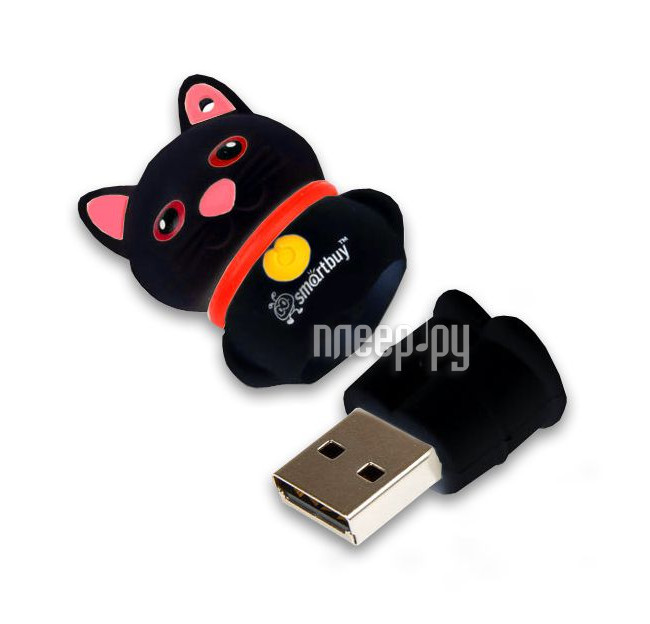 USB Flash Drive 8Gb - SmartBuy Wild Series Catty Black SB8GBCatK 