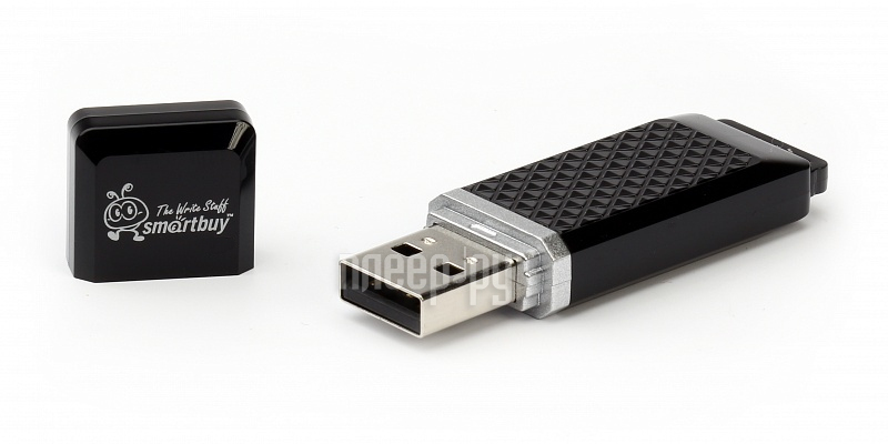USB Flash Drive 32Gb - SmartBuy Quartz Series Black SB32GBQZ-K  461 