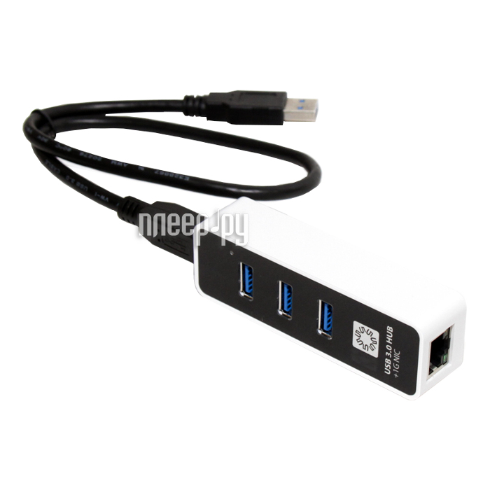  USB 5bites 3xUSB3.0 - RJ45 UA3-45-03BK Black 