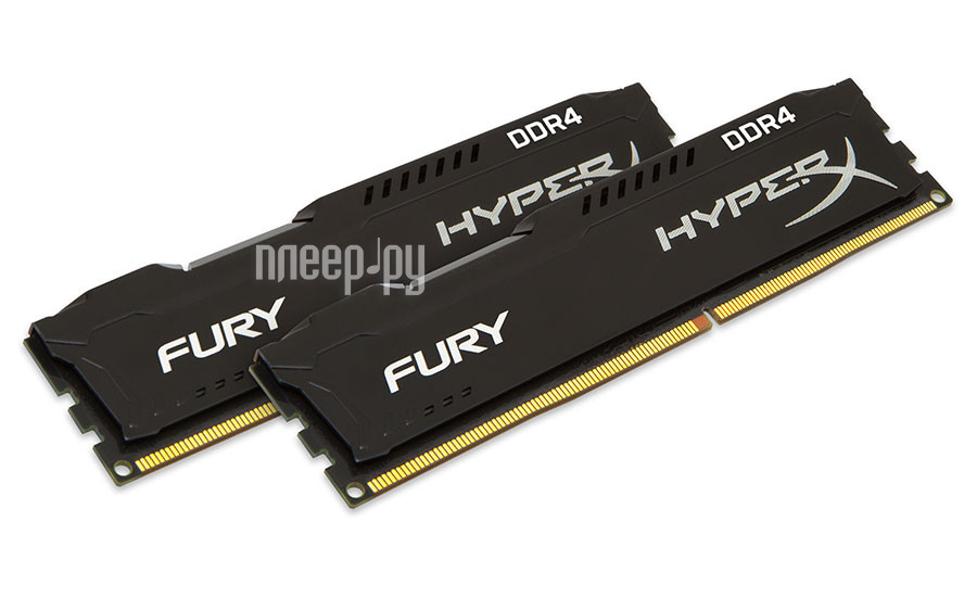   Kingston HyperX Fury DDR4 DIMM 2666MHz PC4-21300 CL15 - 8Gb KIT (2x4Gb) HX426C15FBK2 / 8 