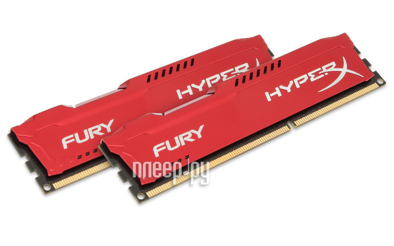   Kingston HyperX Fury Red DDR3 DIMM 1333MHz PC3-10600 CL9 - 16Gb KIT (2x8Gb) HX313C9FRK2 / 16 