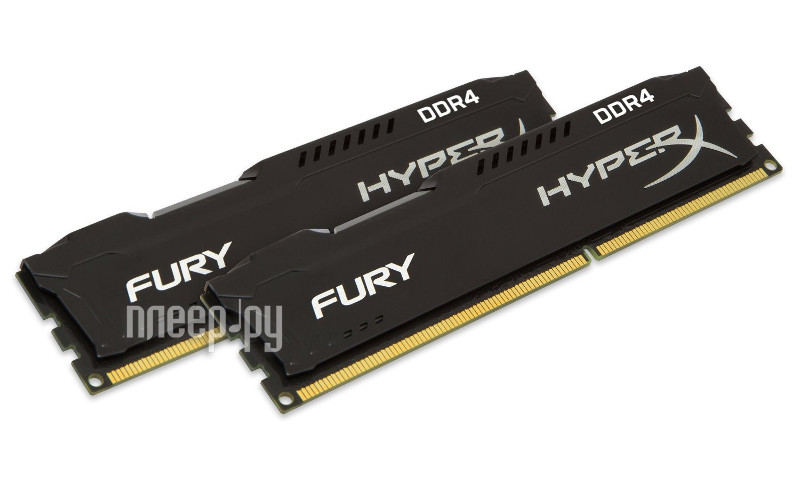  Kingston HyperX Fury Black PC4-17000 DIMM DDR4 2133MHz CL14 - 16Gb KIT (2x8Gb) HX421C14FBK2 / 16 