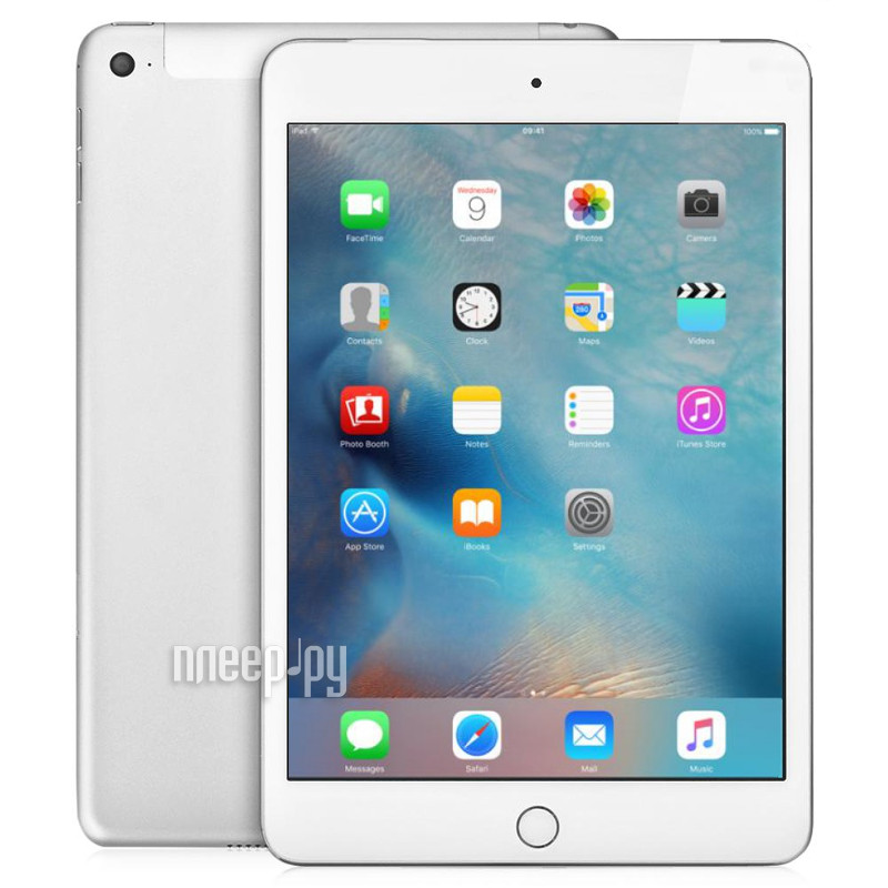  APPLE iPad mini 4 128Gb Wi-Fi + Cellular Silver MK772RU / A  35963 