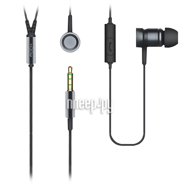  Rock Mula Stereo Earphone RAU0511 Space Grey 