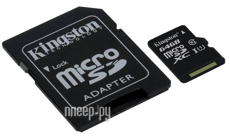   64Gb - Kingston Micro Secure Digital XC Class 10 UHS-I SDC10G2 / 64GB    SD  2637 
