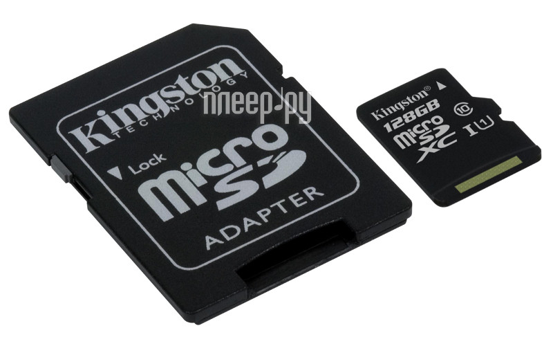  128Gb - Kingston Micro Secure Digital XC Class 10 UHS-I SDC10G2 / 128GB    SD 