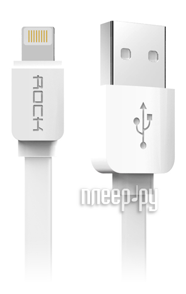  Rock Flat USB - Lightning 2m White
