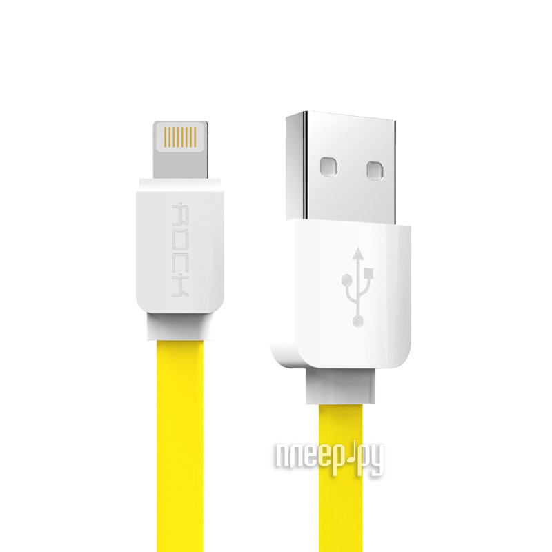 Rock Flat USB - Lightning 1m Yellow  413 