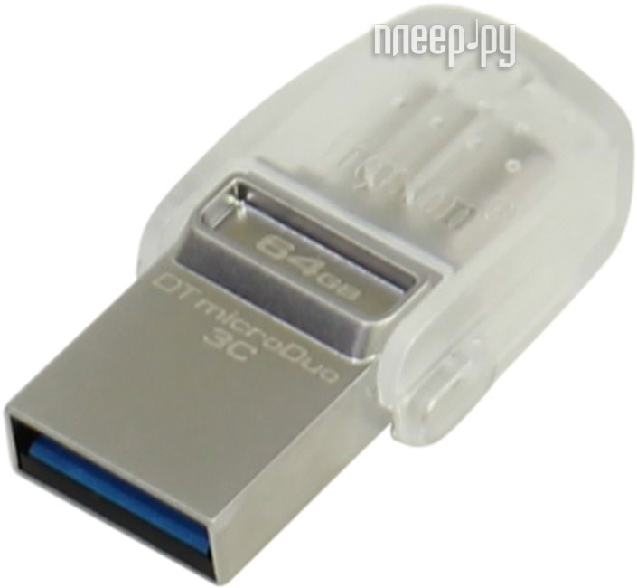 USB Flash Drive 64Gb - Kingston DataTraveler microDuo 3C DTDUO3C / 64GB  1809 