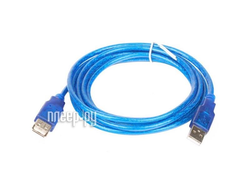  Telecom USB 2.0 AM-AF Transparent-Blue 1.8m VUS6956  218 