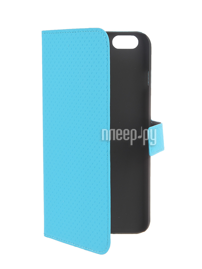   Muvit Wallet Folio Stand Case  iPhone 6 Plus Blue MUSNS0075