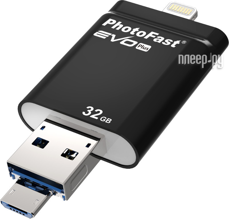 USB Flash Drive 32Gb - PhotoFast i-FlashDrive Evo Plus IFDEVOPLUS32GB  3695 