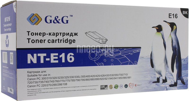  G&G NT-E16 for Canon FC-128 / 206 / 208 / 210 / 220 / 224 / 226 / 230 / 330 / 336 PC-860 / 890 