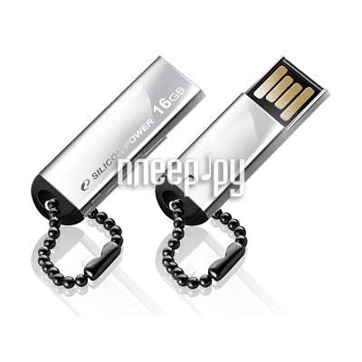 USB Flash Drive 16Gb - Silicon Power Touch 830 Silver SP016GBUF2830V1S