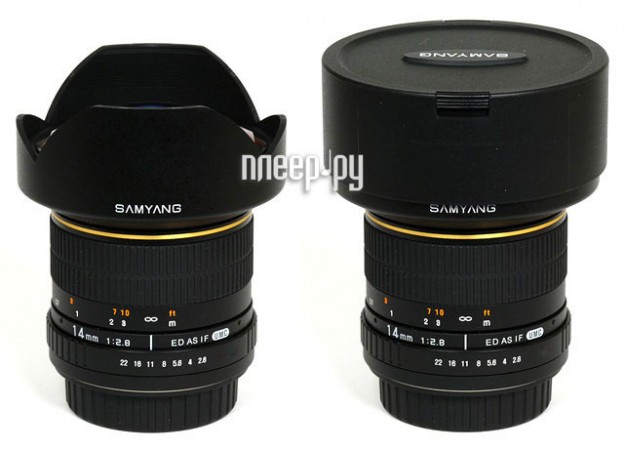  Samyang 14mm f / 2.8 ED AS IF UMC Canon EF