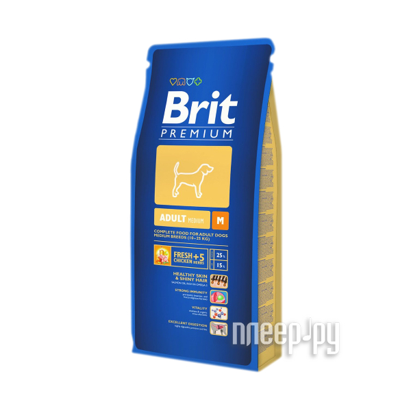  Brit Premium Adult M 15kg      9393 / 132323 