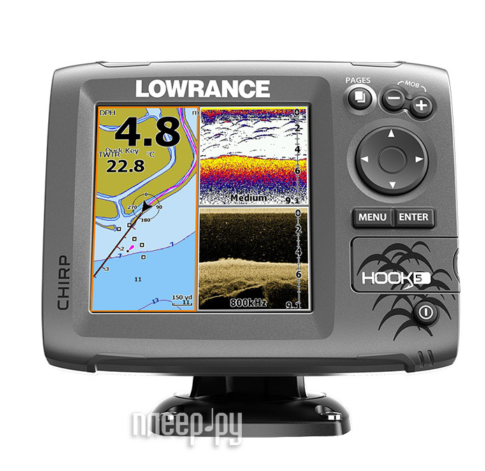 Lowrance HOOK-5 Mid / High / DownScan 000-12656-001 