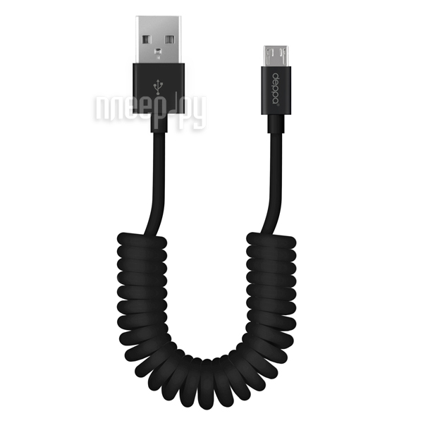  Deppa USB-microUSB 1.5m Black 72123 
