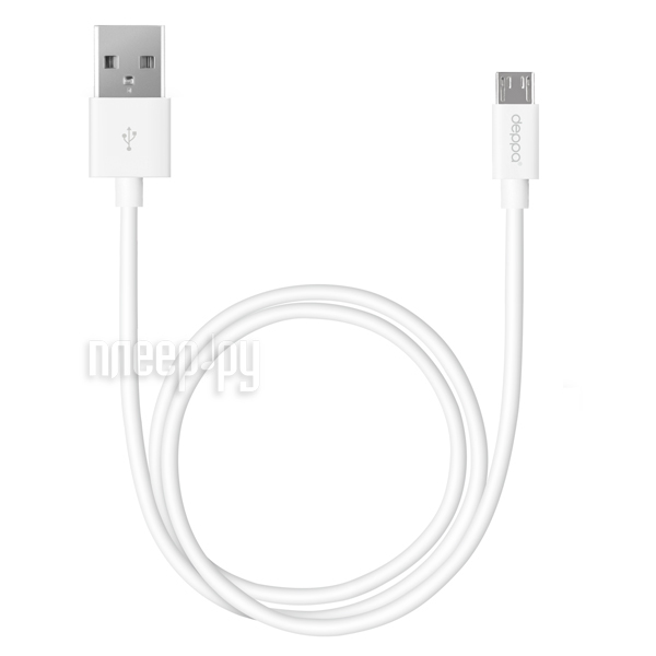  Deppa USB-microUSB 1.2m White 72167  412 