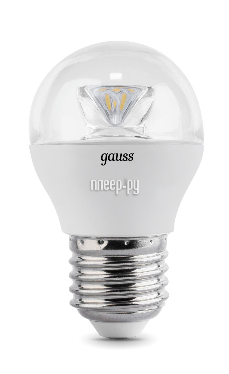  Gauss LED Globe Crystal Clear 4W E27 2700K 105202104  159 