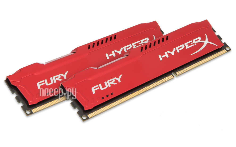   Kingston HyperX Fury Red Series DDR3 DIMM 1333MHz PC3-10600 CL9 - 8Gb KIT (2x4Gb) HX313C9FRK2 / 8  4143 