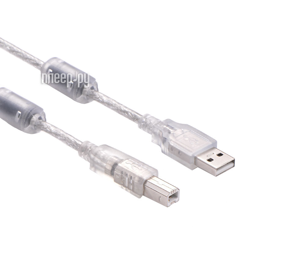  Greenconnect Premium USB 2.0 AM-BM Transparent GCR-UPC2M-BD2S-0.5m 