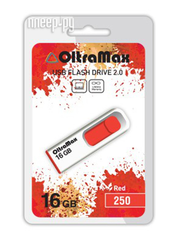 USB Flash Drive 16Gb - OltraMax 250 OM-16GB-250-Red 