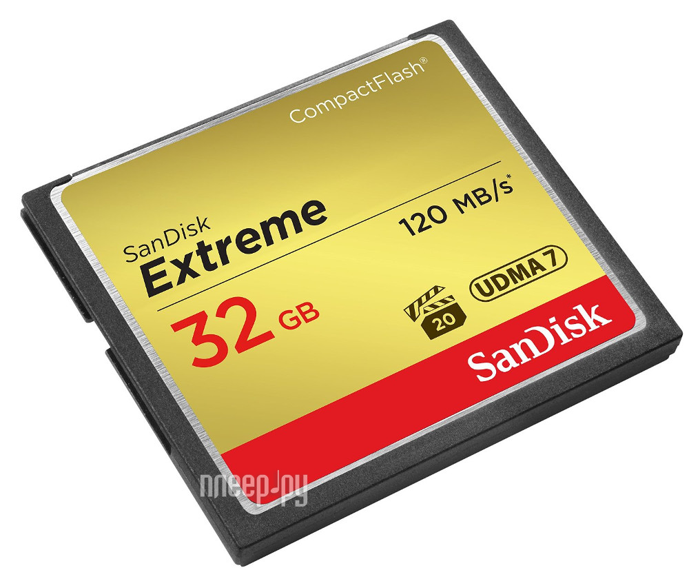   32Gb - SanDisk Extreme CF 120MB / s - Compact Flash SDCFXSB-032G-G46