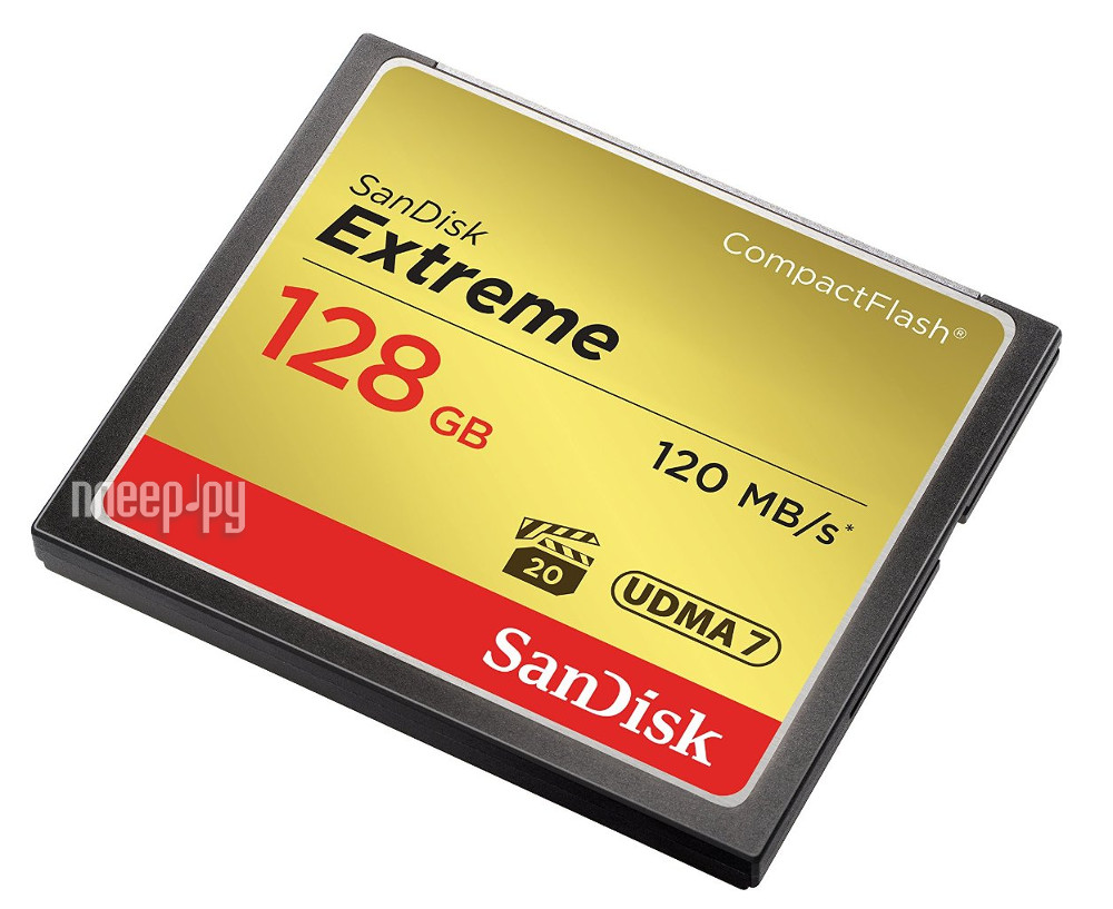   128Gb - SanDisk Extreme CF 120MB / s - Compact Flash SDCFXSB-128G-G46 