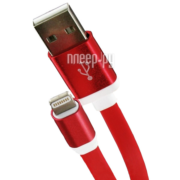  Krutoff USB - Lightning  iPhone 5 / 6 1m Red 14268 