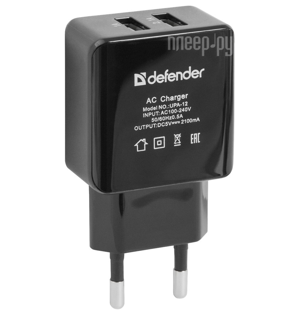 Зарядное устройство Defender UPA-12 2xUSB 83531