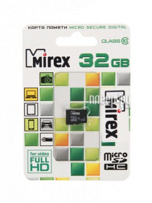 Фото 32Gb - Mirex - Micro Secure Digital HC Class 10 13612-MC10SD32 (Оригинальная!)