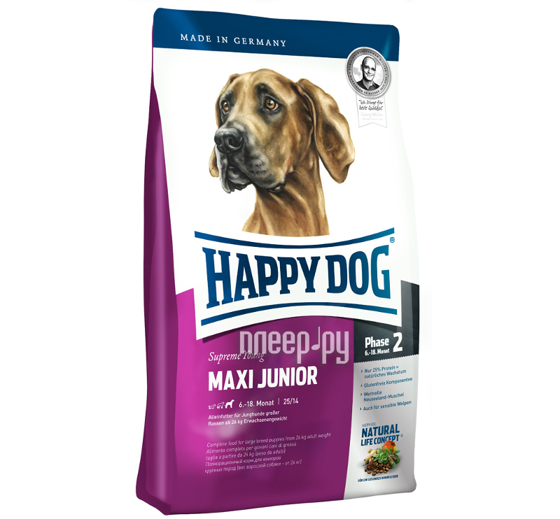  Happy Dog Maxi Junior GR 23 15kg 03429    4804 