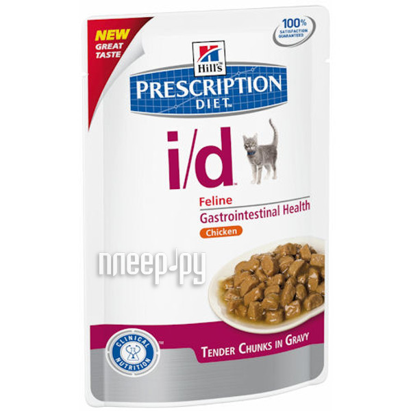  Hill's Prescription Diet I / D Feline Gastrointestinal Health in Gravy with Chicken (0.085 ) 1  